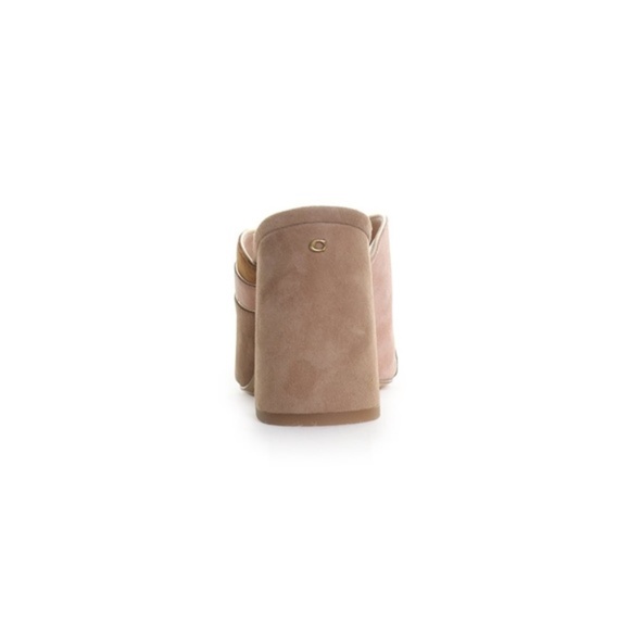 Coach Bria Suede Slide Mule in Oat Pale Blush - Picture 3 of 3